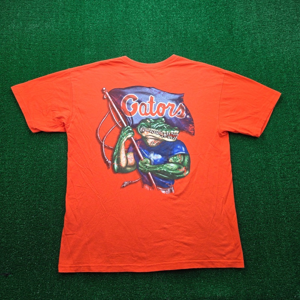 BMOC Florida Gators Mascot Graphic Tshirt Mens Large Orange NCAA Short Sleeve